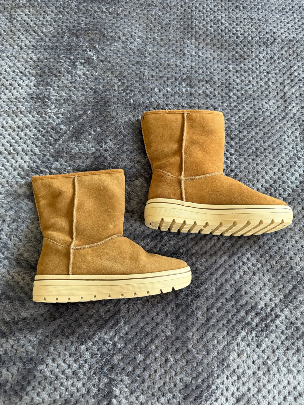 Skechers Chestnut Suede Winter Platform Boots